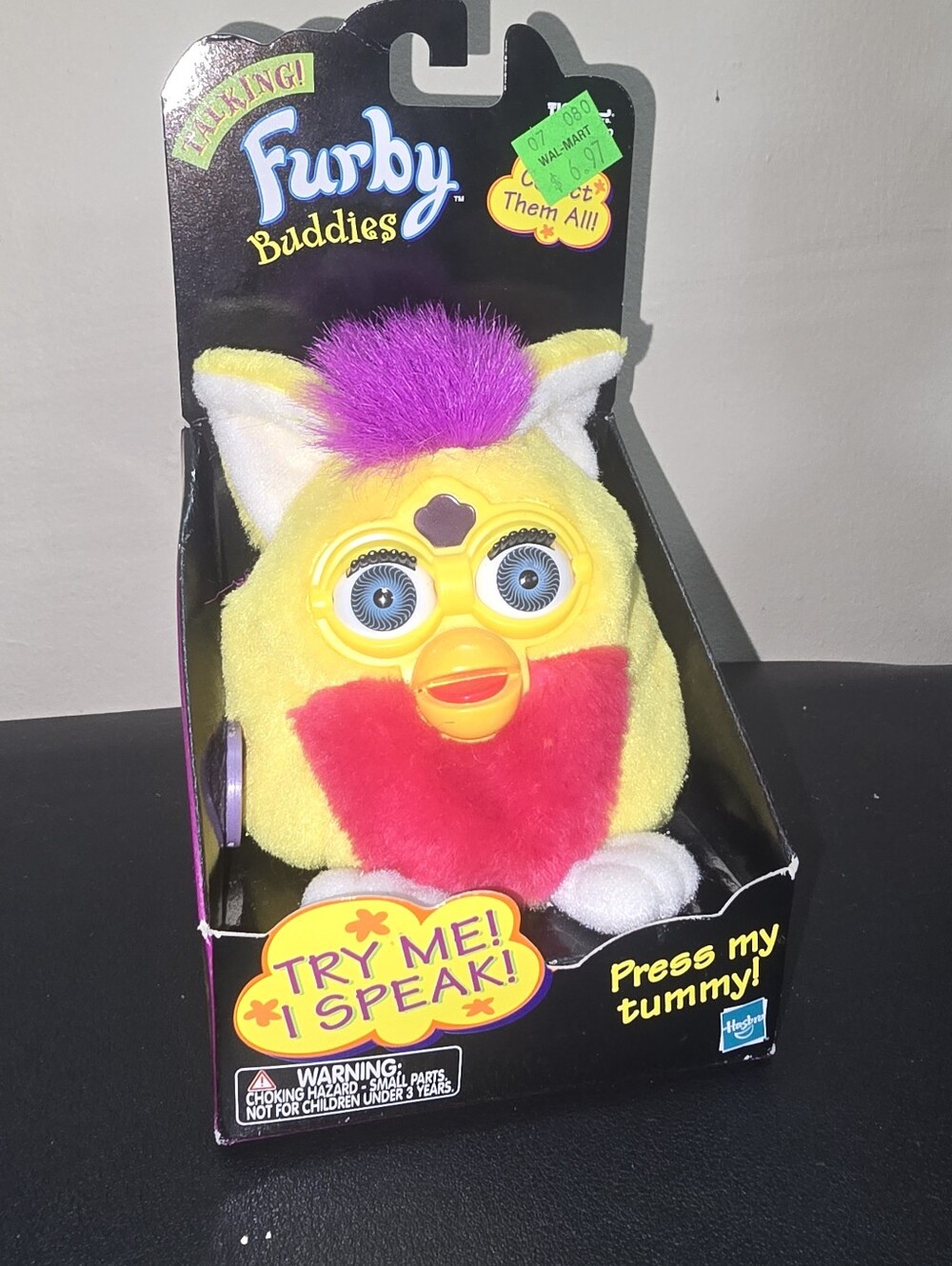 1999 Furby Buddies Talking – Yellow/Purple – Original Packaging